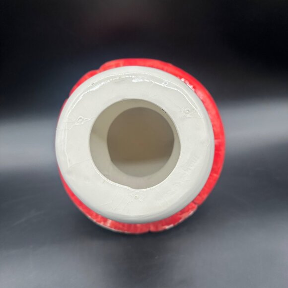 Vintage Mushroom Toadstool Figurine Red White Ceramic Decor Retro Kitsch Cottage - Picture 7 of 11